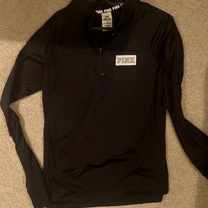 Victoria secret pink black athletic half zip